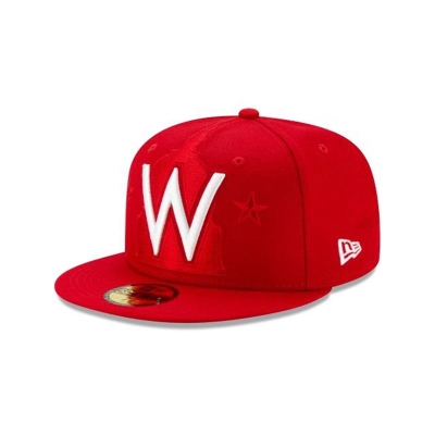 Red Washington Nationals Hat - New Era MLB Logo Elements 59FIFTY Fitted Caps USA9017856